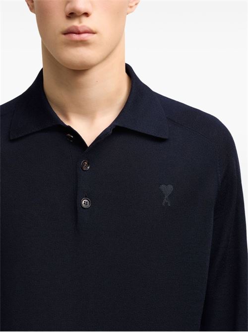 Polo in lana AMI PARIS | HPL341KN0039430